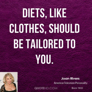 Diets, like clothes, should be tailored to you.