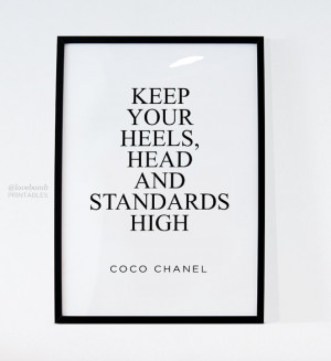 Chanel Inspirational Quote Print, Printable Inspiration, Coco Chanel ...
