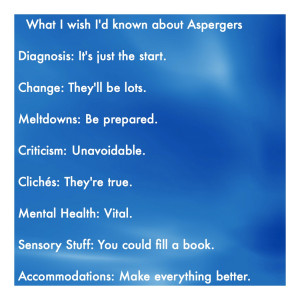 What I wish I'd known about Aspergers