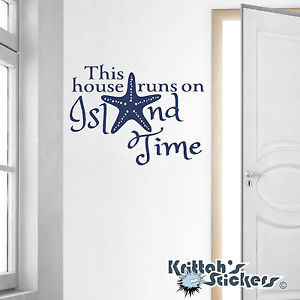 This-House-Runs-On-Island-Time-Vinyl-Wall-Decal-Quote-starfish-beach ...