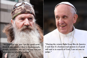 Does Phil Robertson sound like Pope Francis? Vice versa?