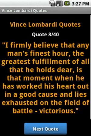 Vince Lombardi's wisdom? Love quotes? Get the Vince Lombardi quotes ...