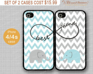 Best friends, infinity,Chevron & cu te elephant iPhone 4/4s Case ...