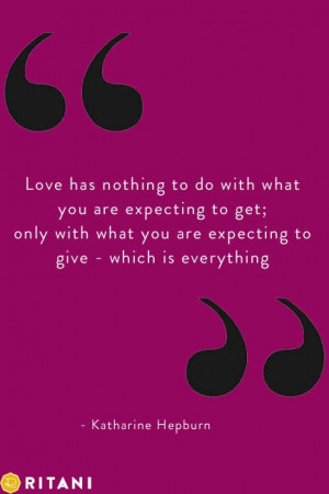 Love Quotes, Romance: Katharine Hepburn