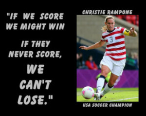 Soccer Poster Christie Rampone Olym pic Champion Photo Quote Wall Art ...
