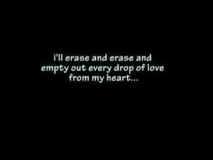 erase #empty #image #quote #love #broken #numb #heart