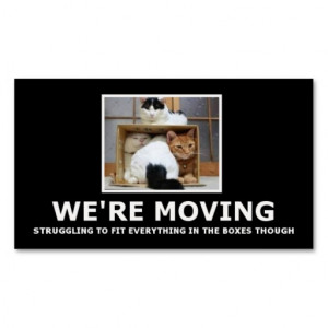 Funny house moving business cards