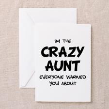 Crazy Aunt Greeting Card for