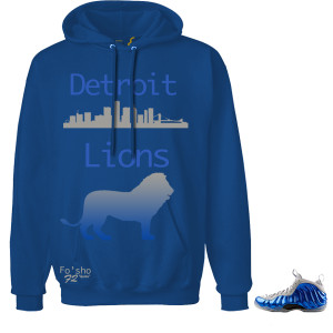 Detroit Lion - blue, gray
