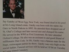 gatsby s obituary nick scrapbooks gatsby obituary
