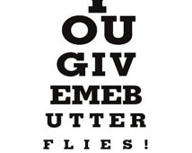 You Give Me Butterflies - Eye Exam Chart Print ...