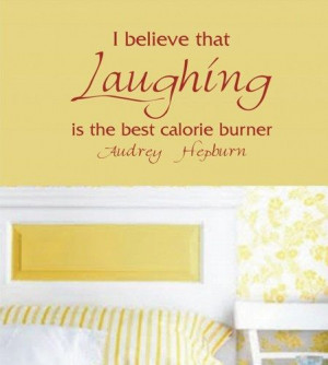 Believe Laughing Audrey Hepburn Quote Decal by PerfectPeacocks, $24 ...