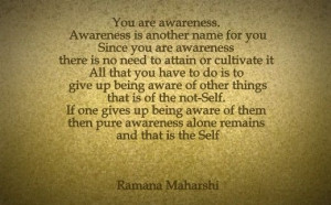 You are awareness - Ramana Maharshi