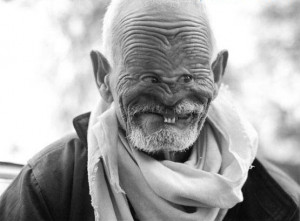 Very funny looking wrinkled man