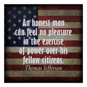 Thomas Jefferson Quote on Slavery and Power Print