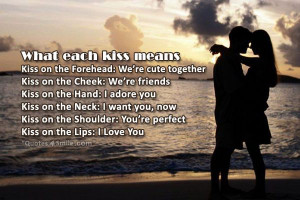 what each kiss means kiss on the forehead we are cute together kiss on ...