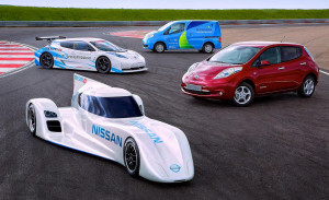 Nissan ZEOD race car, Nissan Leaf Nismo RC, Nissan e-NV200, and Nissan ...
