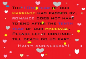Happy 10th Year Wedding Anniversary Wishes and Sayings: What to Write ...