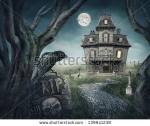 Haunted House and Spooky graveyard