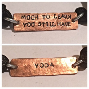 Much to learn you still have, yoda, two sided copper cord bracelet