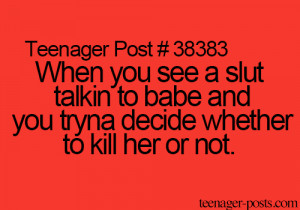 babe, funny, girl, kill, laugh, quotes, red, slut, teenager post