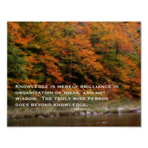 Fall Foliage River Inspirational Quote Poster