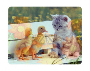 Brand *New* Cat Kitten Mouse Pad Mat Very Cute! Kitten with baby ducks