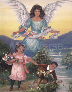 Black Guardian Angel by Thomas Cathey art print