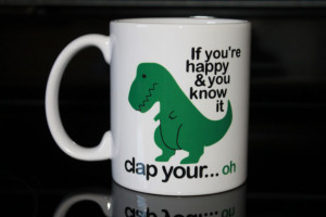 Funny Sharpie Mug Quotes Coffee mug - green t rex