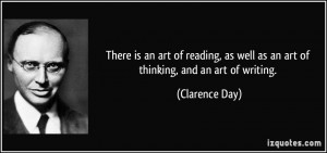Quotes About Reading Writing And Thinking ~ There is an art of reading ...