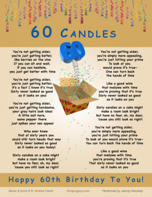 ... original 60th birthday song for a man 60 candles happy 60th birthday