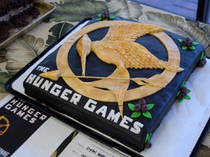 The Hunger Games Book Cover Cake