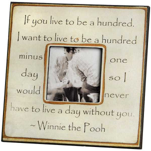 ... You Live To Be A Hundred…” – Winnie The Pooh Quote Photo Frame