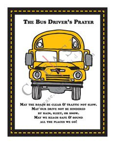 Bus Driver's Prayer 8x10 printable instant by CreaseStudio on Etsy, $4 ...