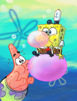 Painting Process - SpongeBob Cover Art for Nick Magazine