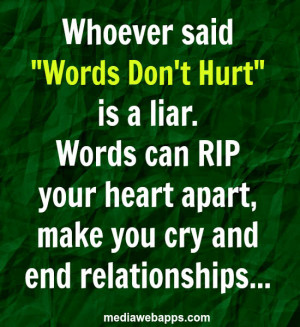 Your Words Can Hurt Quotes