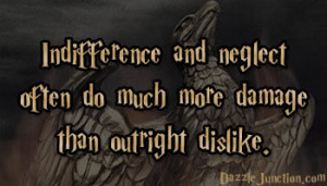 Harry Potter Indifference Neglect quote