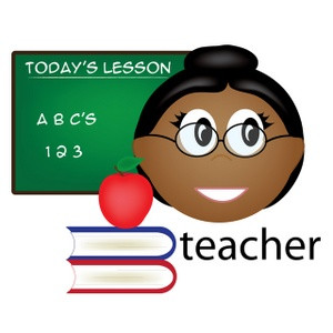 Teacher Clipart Image: African American or Black Female School Teacher ...