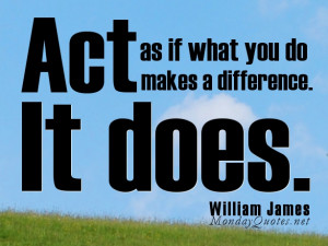 Positive Attitude Quotes for Monday- Act as if what you do makes a ...