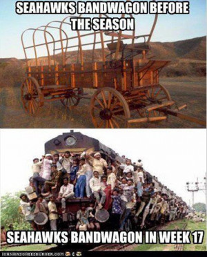 seattle seahawks band wagon, funny pictures