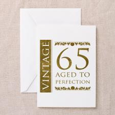 Fancy Vintage 65th Birthday Greeting Cards (Pk of for