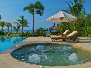 Luxury beach villa at North Bali, private swimming pool and full staff