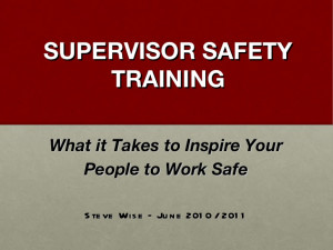 Supervisor Safety Training