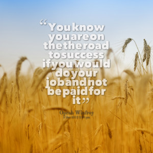 Quotes Picture: you know you are on the the road to success if you ...