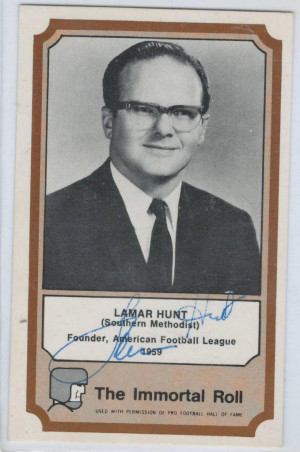 Lamar Hunt 1974 Fleer
