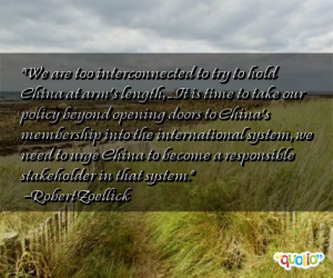 We are too interconnected to try to