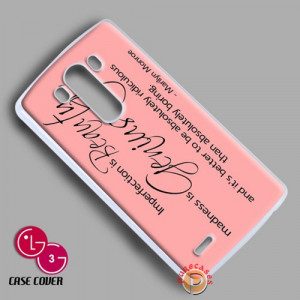 New Rare Marilyn Monroe quotes Imperfect LG G3 Case Cover