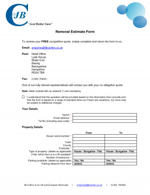Lawn Estimate Form