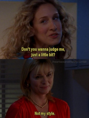 Carrie Bradshaw and Samantha Jones in Sex and the City #sjp #satc
