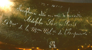 Maker's name engraved on side of bell